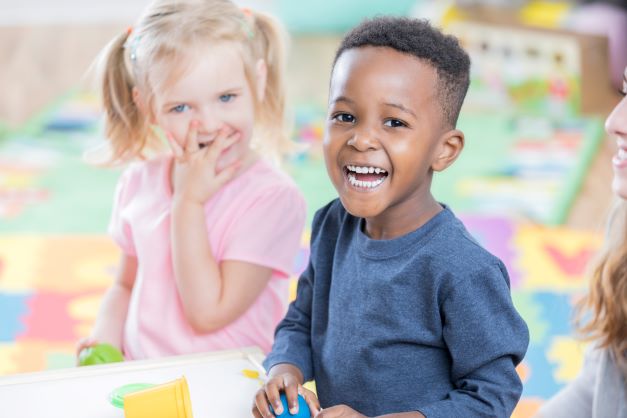 happy boy and girl kindy 1