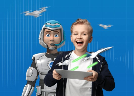A child engaged in an SAS interactive exercise, learning emotional regulation techniques